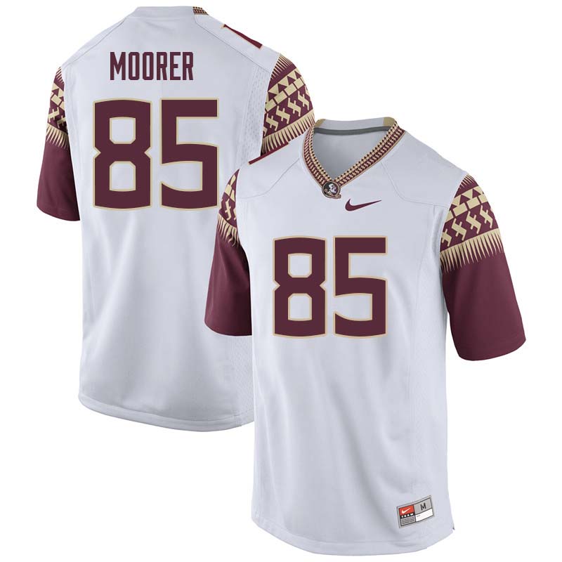 Men #85 Tyrell Moorer Florida State Seminoles College Football Jerseys Sale-White